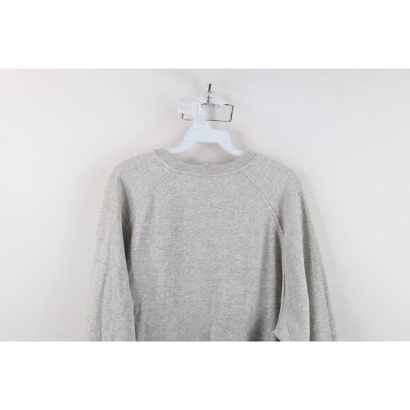 Vtg Y2K Nike Mens XL Travis Scott Mini Swoosh Crewneck Sweatshirt Heather Gray - Picture 12 of 13